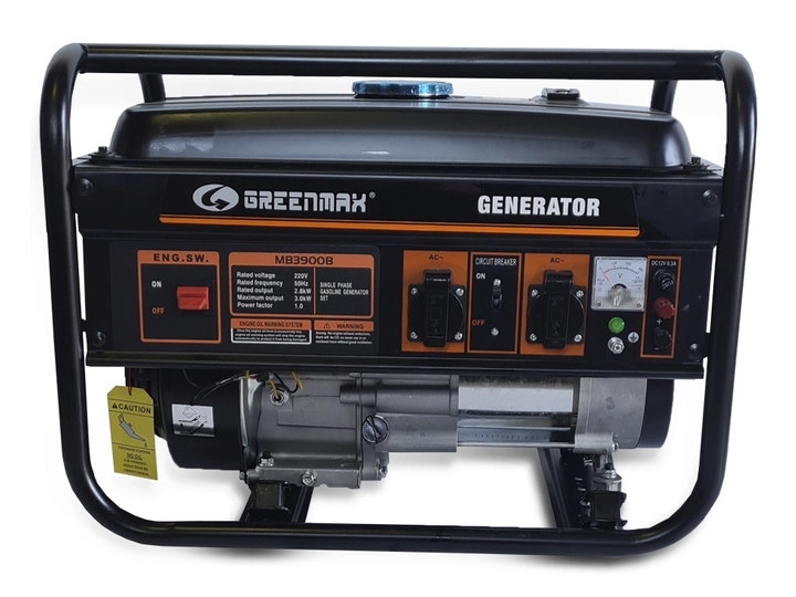 Генератор ГАЗ/бензиновий GREENMAX MB3900B 2.8/3.0 кВт з ручним запуском