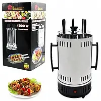 Электрошашлычница Domotec MS-7781 1000W BBQ на 6 шампуров, электрическая шашличница из нержавеющей стали