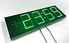 Електронний годинник, календар. Настінний годинник-термометр яскраво зеленого кольору, фото 6