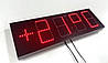 Світяться вуличні годинник термометр яскраві червоного кольору, фото 6