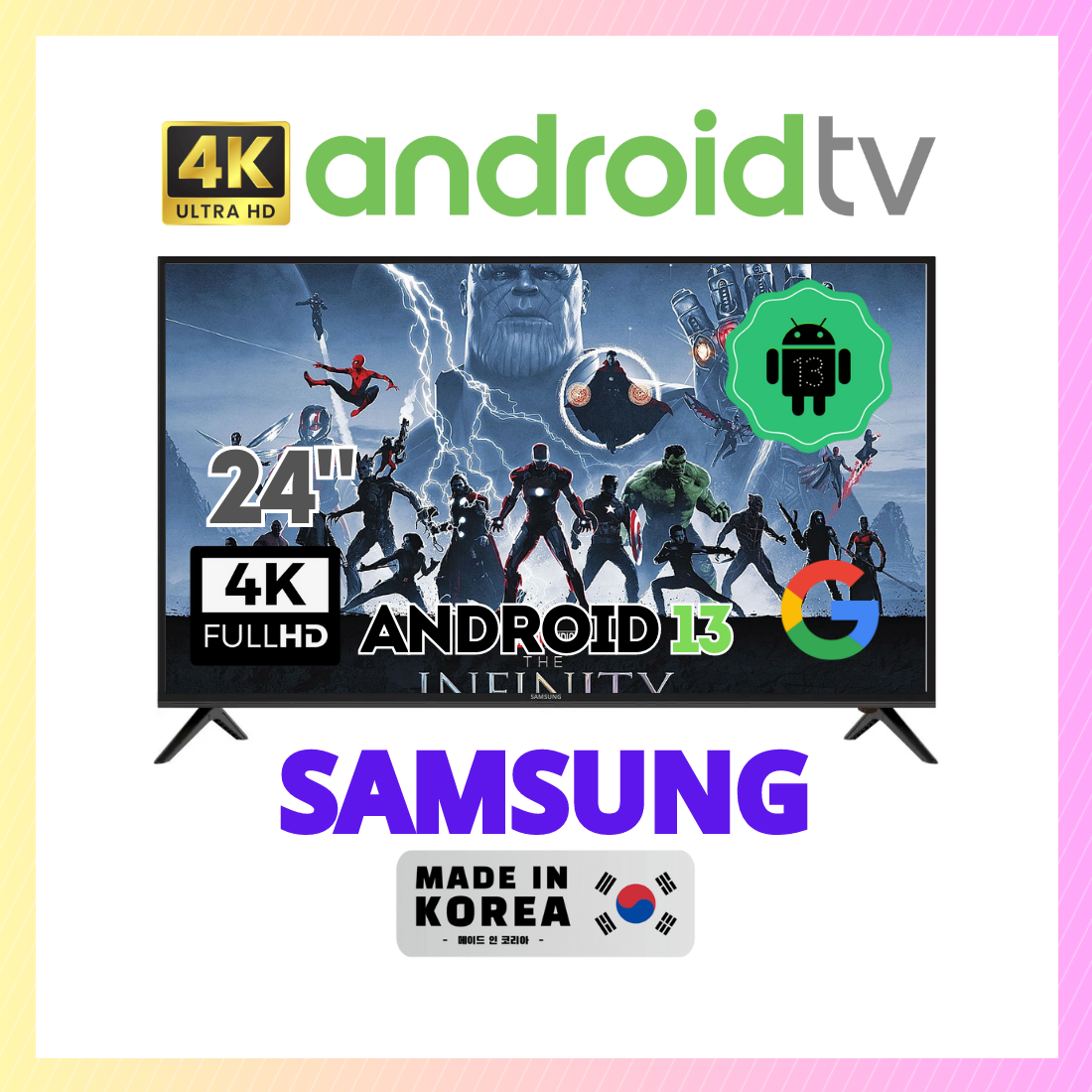 Телевізор Samsung 24" FullHD/DVB-C/DVB-T/DVB-T2/Smart TV Гарантія!, фото 1
