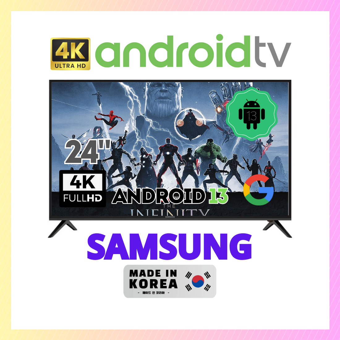 Телевізор Samsung 24" FullHD/DVB-C/DVB-T/DVB-T2/Smart TV Гарантія!