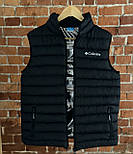 Чоловіча жилет стьобаний Columbia безрукавка спортивна Туреччина чорний | Жилетка чоловіча. Живе фото, фото 5