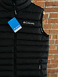 Чоловіча жилет стьобаний Columbia безрукавка спортивна Туреччина чорний | Жилетка чоловіча. Живе фото, фото 7