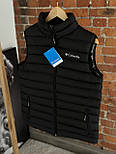 Чоловіча жилет стьобаний Columbia безрукавка спортивна Туреччина чорний | Жилетка чоловіча. Живе фото, фото 9