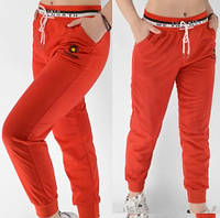 Брюки женские спортивные под манжет укороченные трикотажные Ao longcom M,L,XL черный, серый, белый, красный