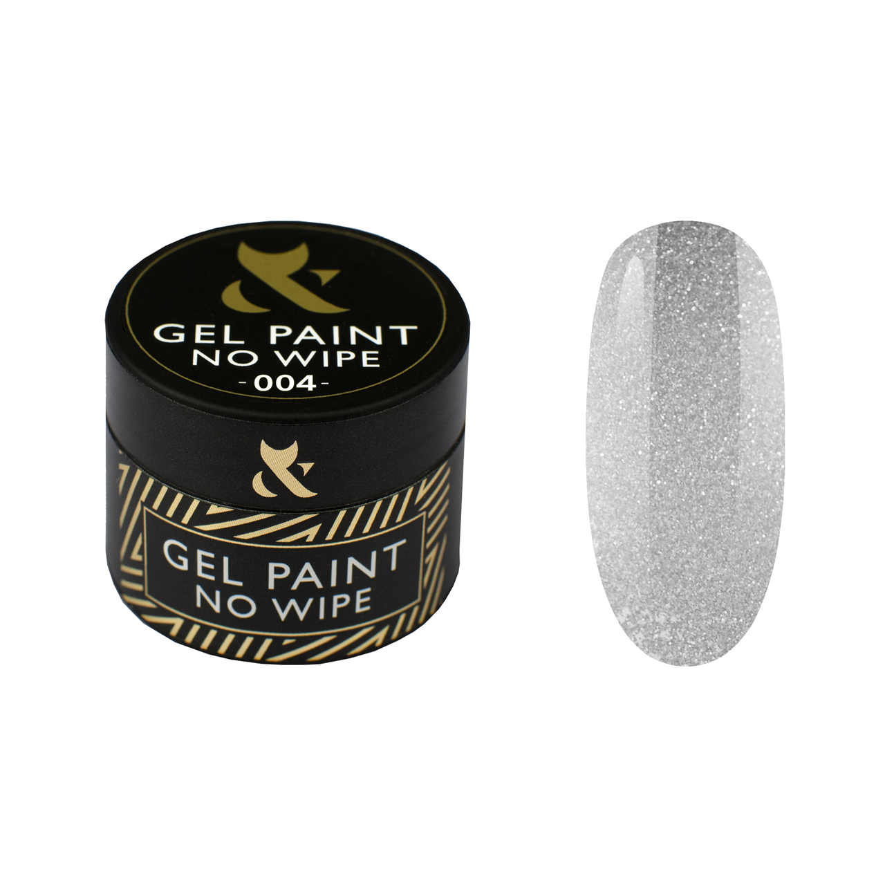 Гель-фарба F.O.X Gel paint No Wipe 004 срібло 5 мл