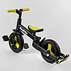 Велосипед з батьківською ручкою трансформер дитячий 10" Best Trike 58195 чорно-жовтий, фото 4