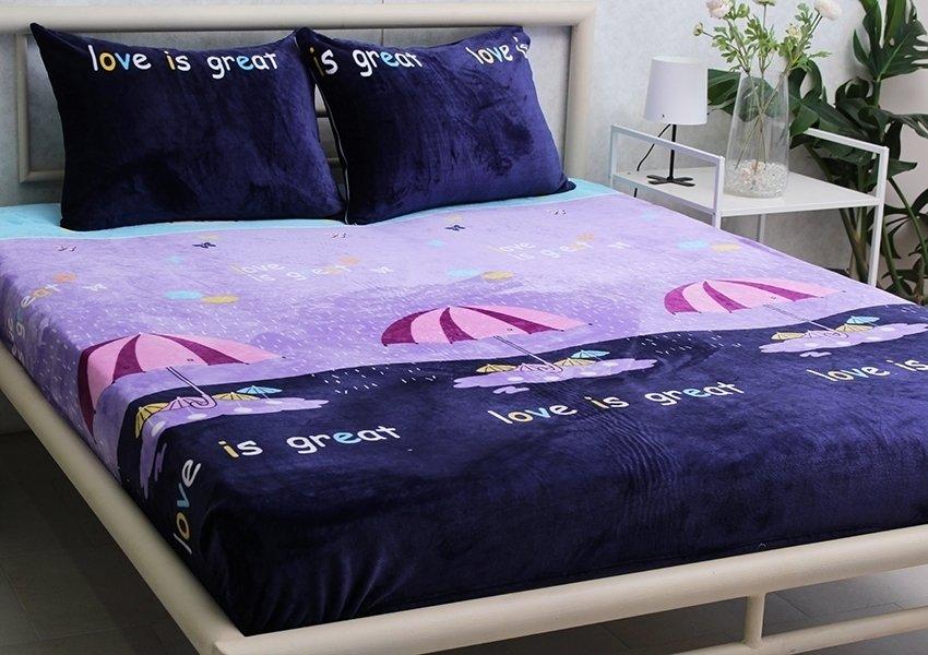 Простирадло на гумці + наволочки (160х200х20) ALM1910, фото 1