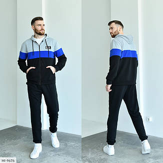 Спортивний костюм чоловічий HI-9675|48-50, 52-54, 56-58, 60-62, 64-66, фото 3
