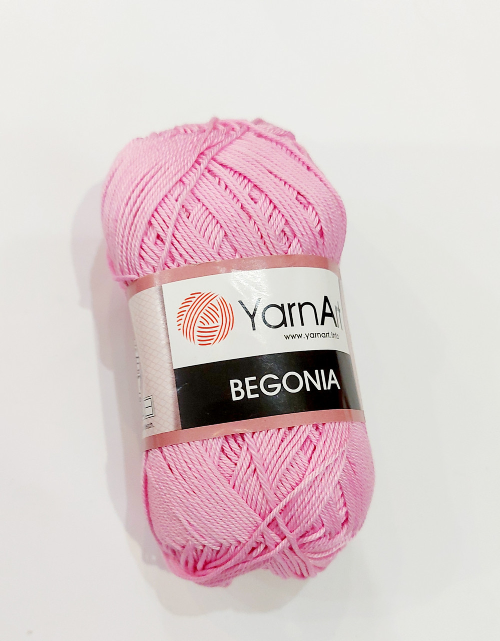 Пряжа Бегонія Begonia YarnArt 100% бавовна №319 рожева, нитки для в'язання бавовняні