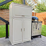 Пластикова розкладна тумба з поличками Біла 82х41х93 см, фото 5