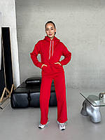 Женский стильный прогулочный костюм/комплект из турецкой трёхнитки (Размеры S,M,L), Красный