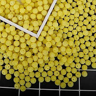 Намистини пластикові Finding Круглі ягоди бульбашки шипи Жовті 10 мм діаметр Ціна за 1 штук