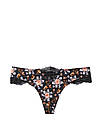 Трусики Стрінги Victoria's Secret Very Sexy, Чорні в квіточку XS, фото 3