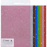 Набор цветной бумаги А4 с глитером и звездочками 8 цветов GLP250-S-8/044503