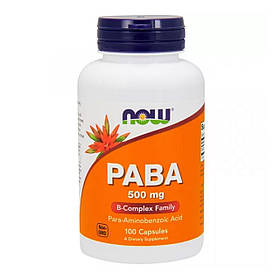 ПАБК, пара-амінобензойна кислота (PABA) 500 мг 100 капсул
