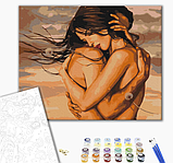 Картина за номерами Обійми в кульбабках Романтика Пара закоханих Люди на картинах Полотно на підрамнику 40x50 Brushme BS52277, фото 6