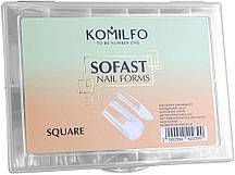 Верхні форми Komilfo SoFast Nail Forms Square 240 шт. AVADONA