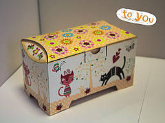 Картонна коробка для тістечок Скринька "Дитячий"150-300г