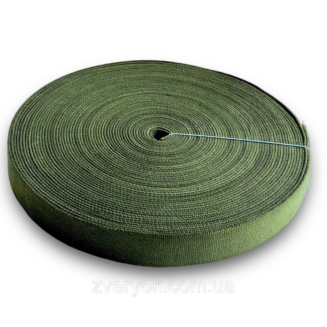 Стрічка брезентова 40 мм хакі. Тасьма Стрічка бавовняна зелена 30 метрів