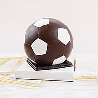 Шоколадная фигура "Футбольный мяч черный" КЛАССИЧЕСКОЕ сырье. Размер: Ø120 мм, вес 400 г