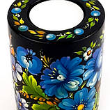 Підсвічник дерев'яний Петровий розпис для свічок ручна робота 9x7 см ГОЛУБИ ЦВІТИ Український сувенір, фото 8