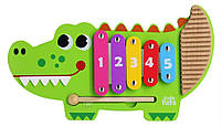 Детская деревянная игрушка Ксилофон Kids hits Крокодил