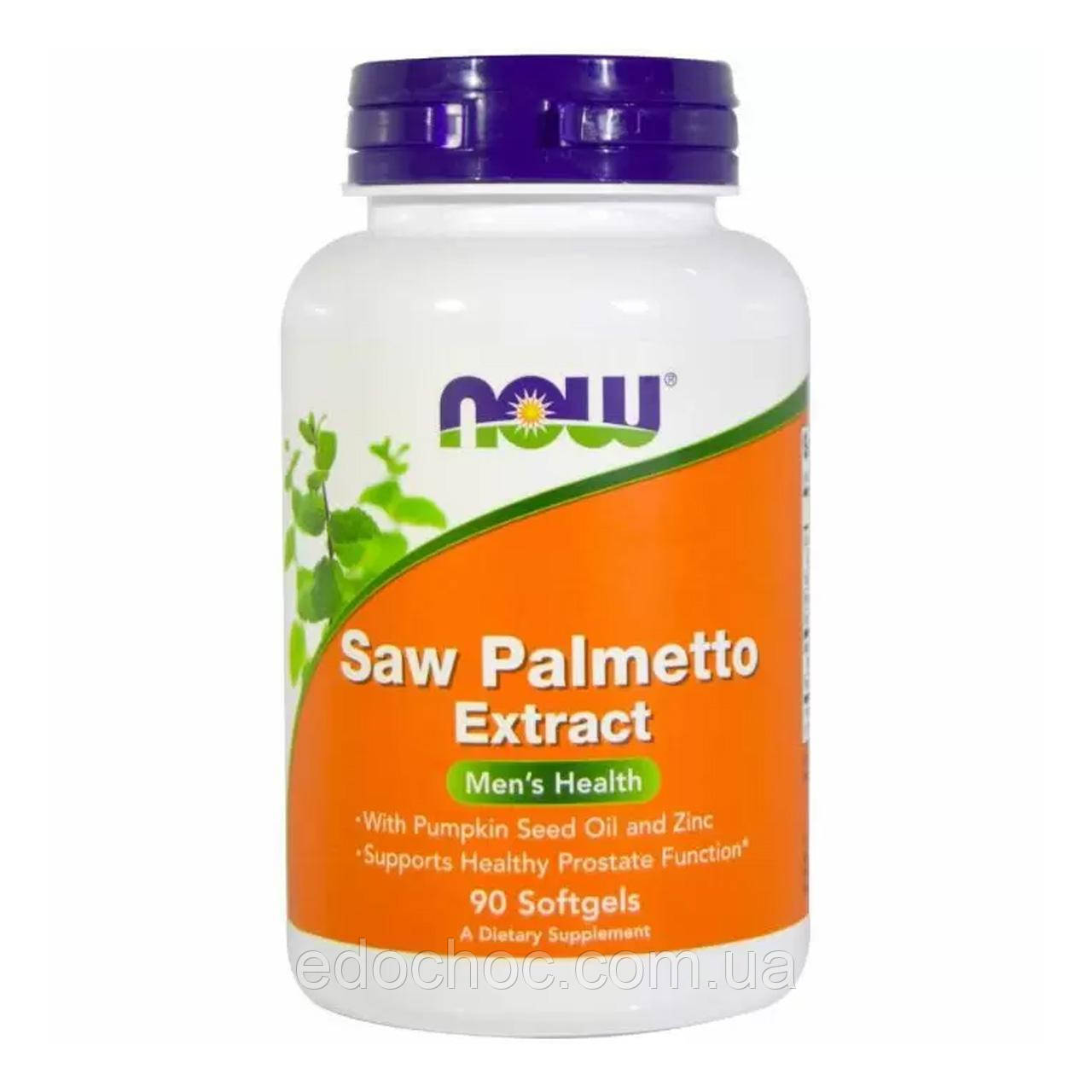 Со Пальметто екстракт (Saw Palmetto Extract) 90 капсул NOW-04734
