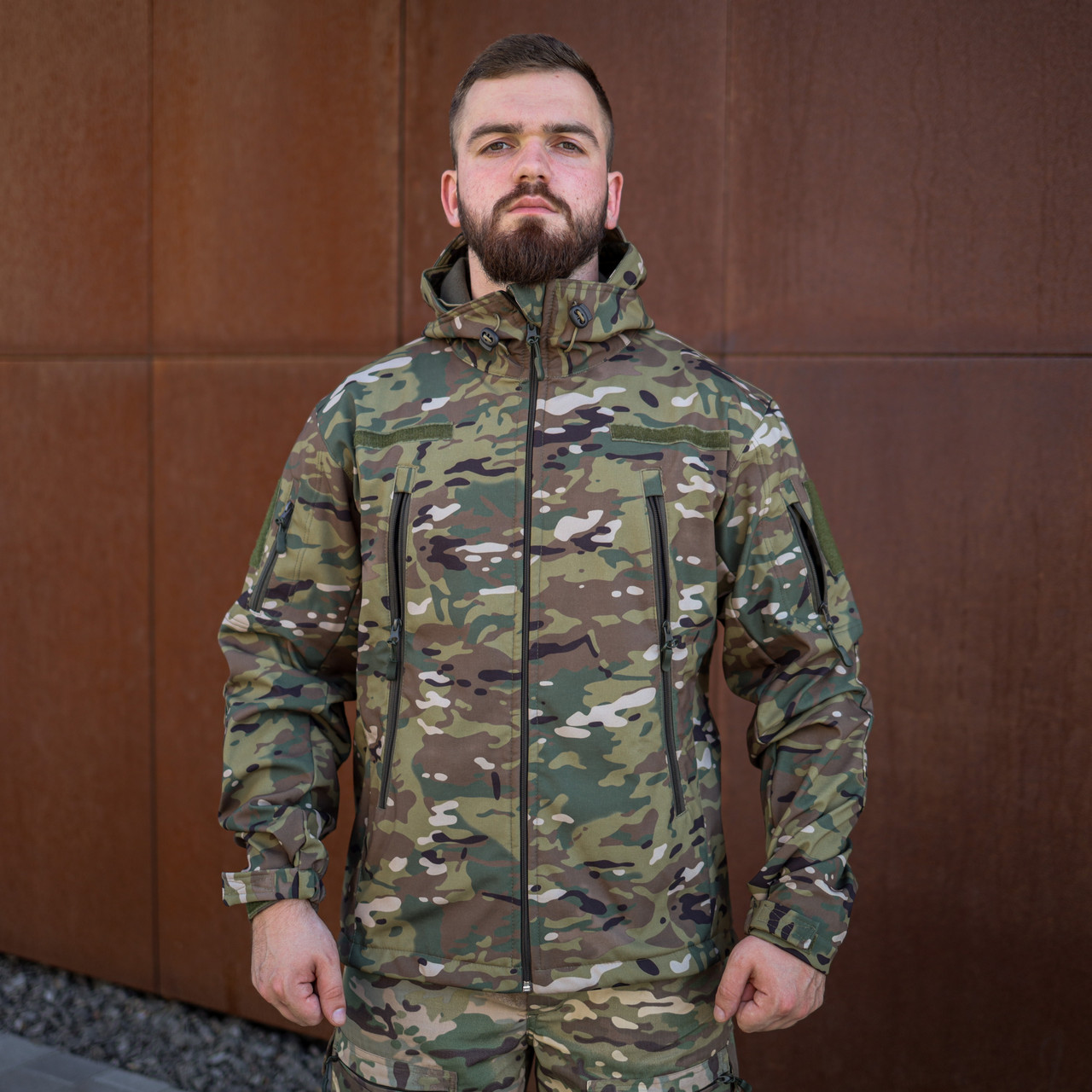 Військова тактична куртка Soft Shell Grifon (Мультикам) Green, фото 1