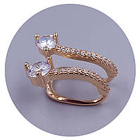 Кафа XР на одне вухо. Позолота 18К. Камені: білий циркон. Довжина: 19 мм. Ширина: 13 мм.