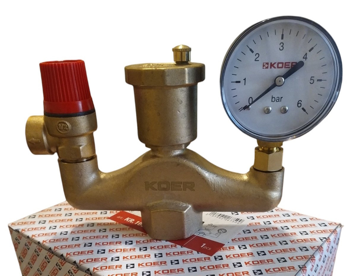 Група безпеки 1" (клапан 3bar) "KOER" Чехія