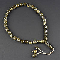 Чітки пластикові з намистинами болотного кольору та висувною кількістю намистин 33 штуки довжина 35 см