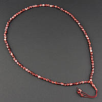 Чітки пластикові з дрібними коричневими намистинами та висувною кількістю намистин 33 штуки довжина 35 см