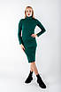 Плаття трикотажне з горловиною темно-зелене 23117 (2000000113579), фото 3