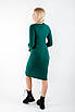 Плаття трикотажне з горловиною темно-зелене 23117 (2000000113579), фото 4