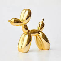 Статуэтка Собачка из шарика золота. Фигурка для интерьера Jeff Koons Balloon dog 10*10*4 см Jeff