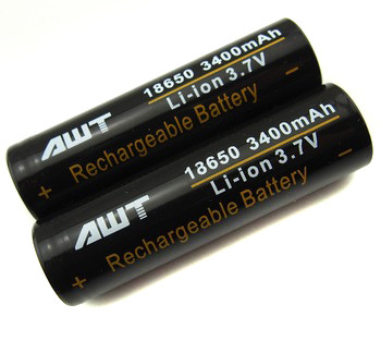 2шт Аккумулятор 18650 для электронных сигарет AWT - фото 1 - id-p1949215345