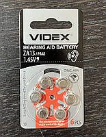 Батарейка для слухових апаратів VIDEX ZA13 повітряно-цинкова