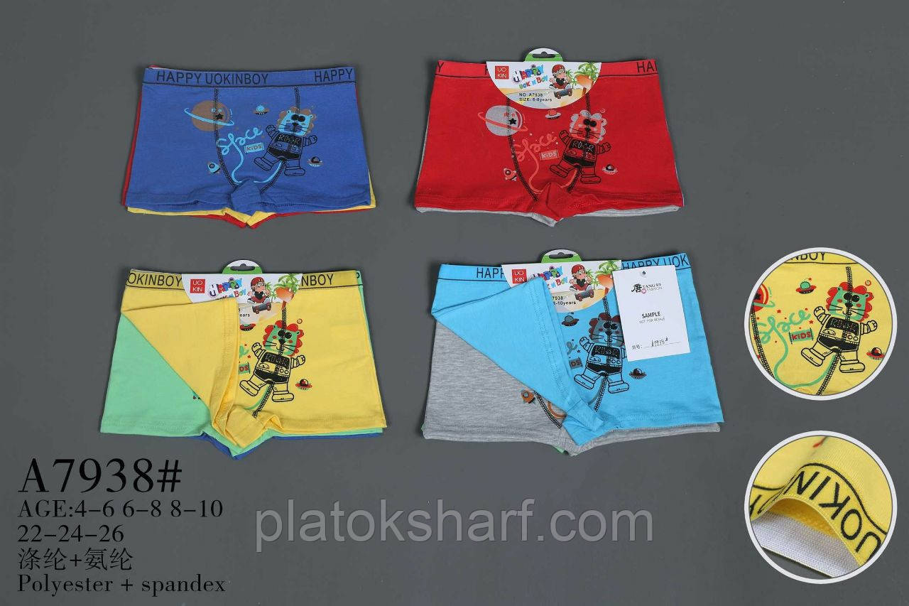 Труси гуртом хлопчик "Боксери Перегони" до 8 років (7910)