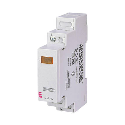 Однофазний індикатор наявності напруги  ETI  SON H-1Y (1x жовтий LED) 2471554, фото 1
