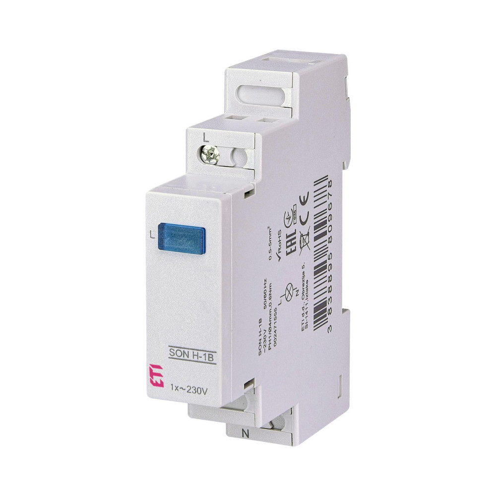 Однофазний індикатор наявності напруги ETI синій SON H-1B 1x LED 2471555