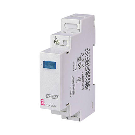 Однофазний індикатор наявності напруги ETI синій SON H-1B 1x LED 2471555, фото 1