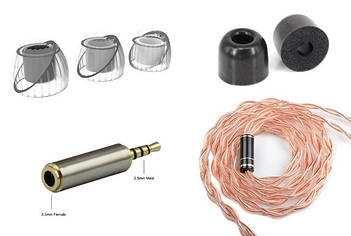 ⇒ Аксесуари до навушників, кабелів та ЦАПів