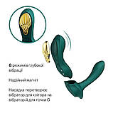Смарт-вібратор у трусики Zalo - AYA Turquoise Green, насадка та пульт ДК - SO6647, фото 4