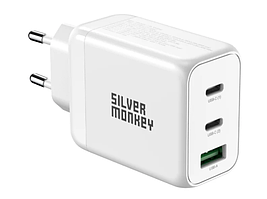 Зарядний пристрій Silver Monkey GAN 65 Wt USB-C PD USB A QC 3.0 (QC-GAN65-SM)