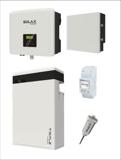 Комплект однофазної гібридної станції Solax Однофазний гібридний інвертор на 6 кВт, з АКБ на 5,8 кВ - фото 1 - id-p1949248208