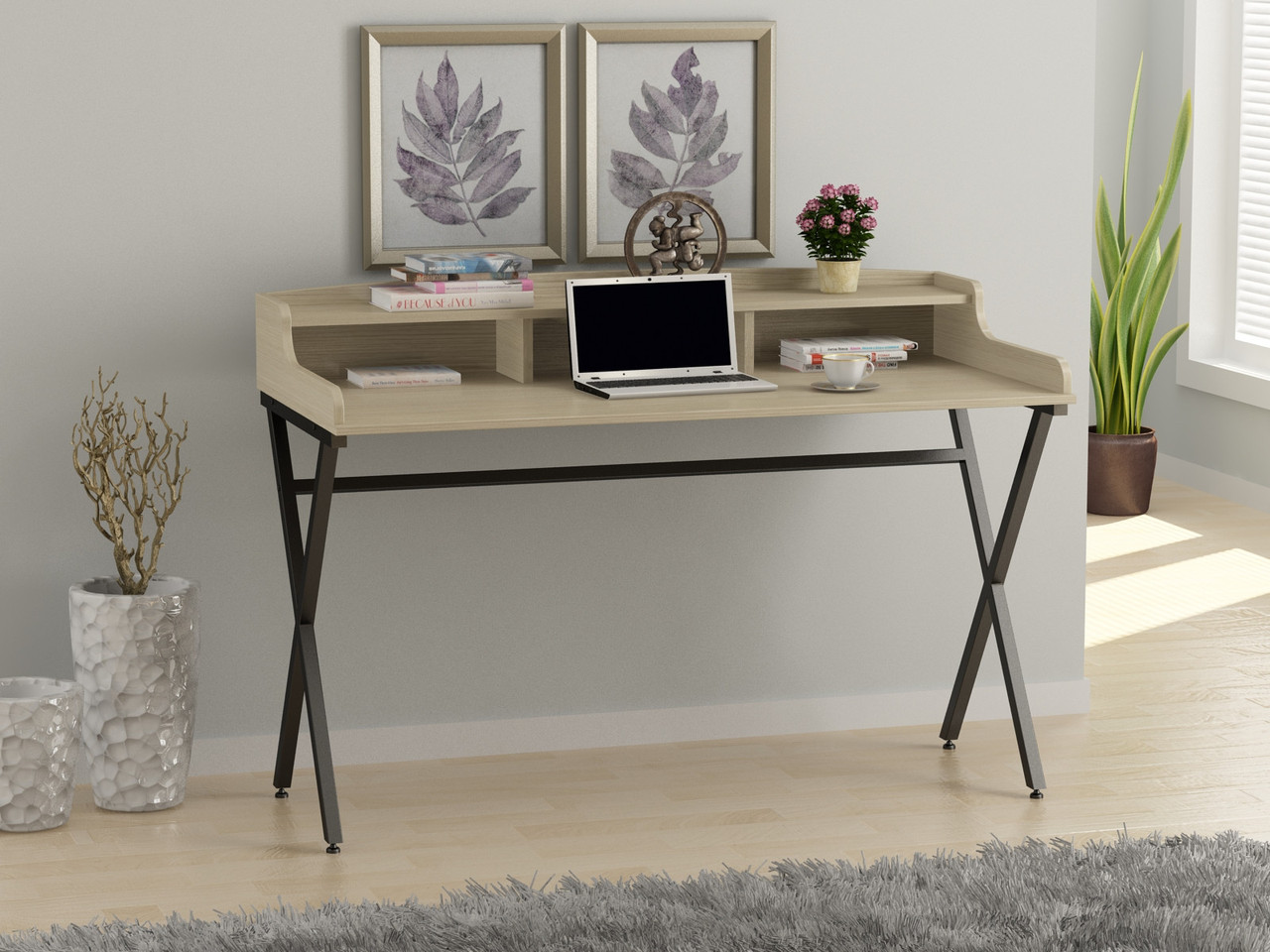 Письмовий стіл Loft design L-10 Дуб Борас