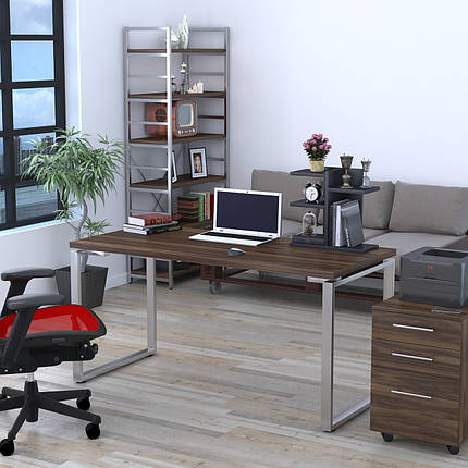 Письмовий стіл Loft design Q-160 Горіх Модена Стільниця 32 мм, фото 1