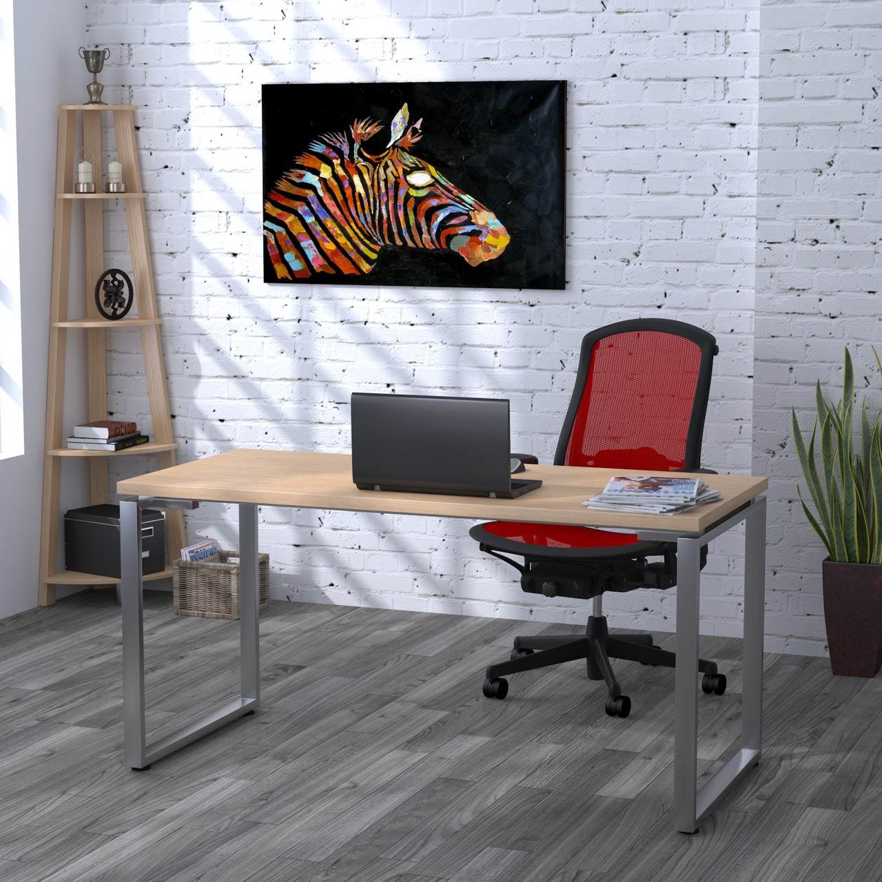 Письмовий стіл Loft design Q-160 Дуб Борас Стільниця 32 мм